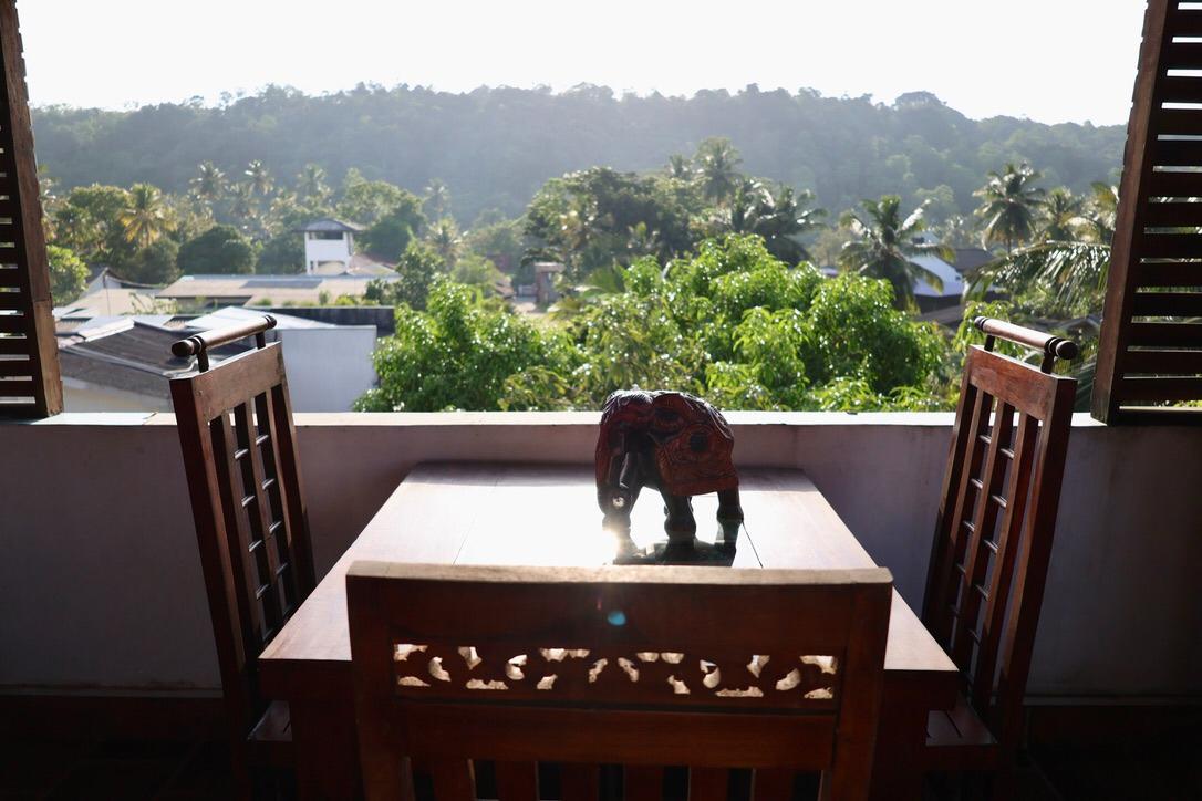 Rooftop terrace sunset